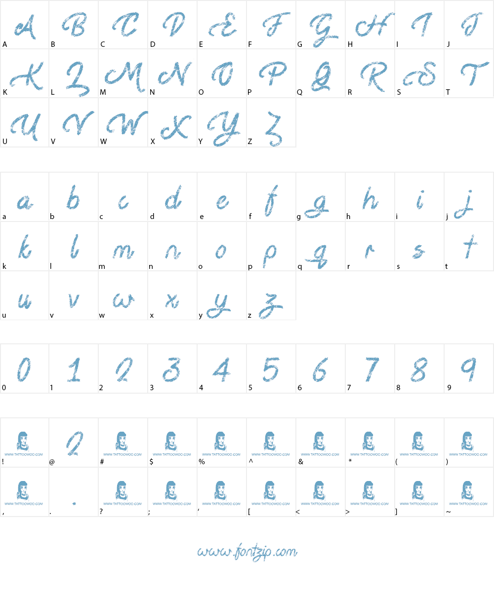 Steady Rain Font Character